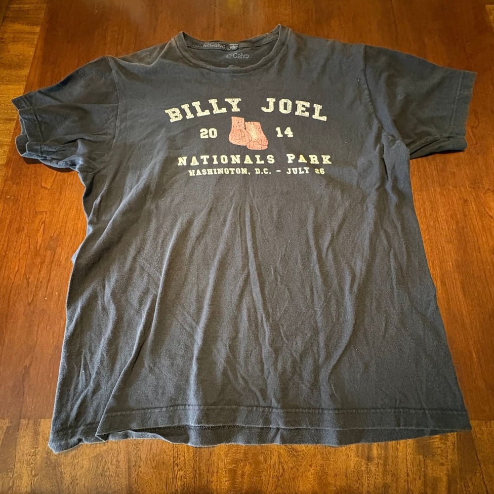 Billy Joel Nationals Park DC‎ 2014 Concert Tour T-Shirt Piano Man Rock Music Tee